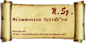 Milankovics Szilárd névjegykártya